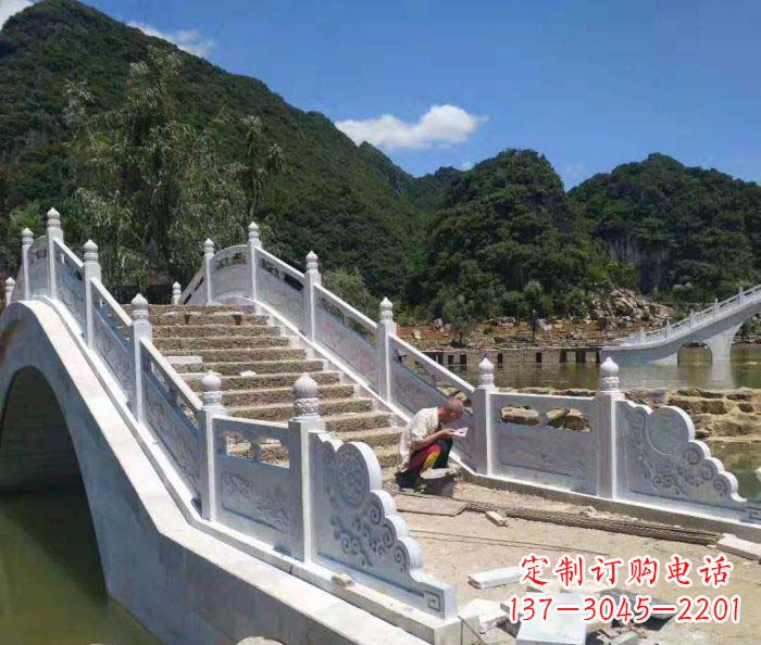 漯河园林景观大理石桥栏板石雕_1