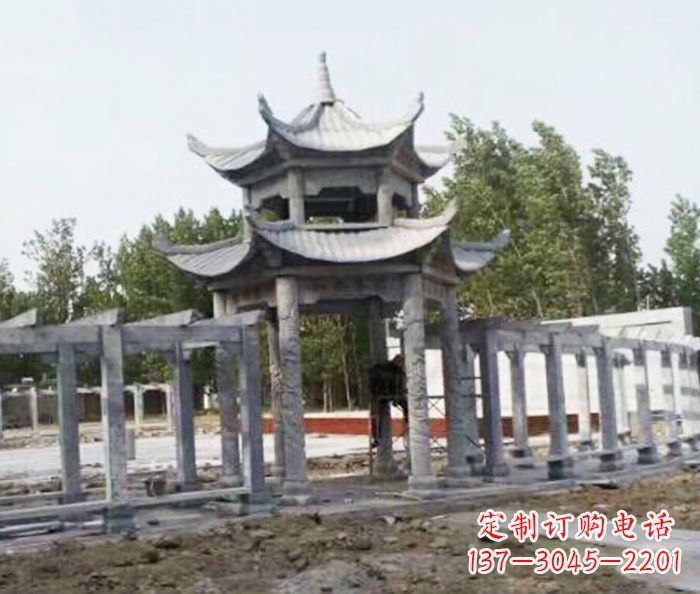 漯河园林景观多层凉亭石雕 (2)