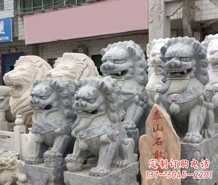 漯河园林景观仿古狮子石雕