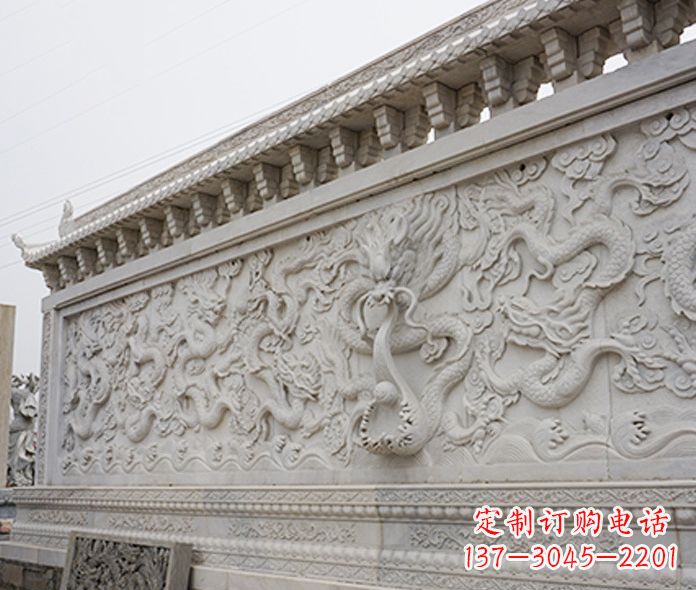漯河园林九龙壁石雕影壁 (5)