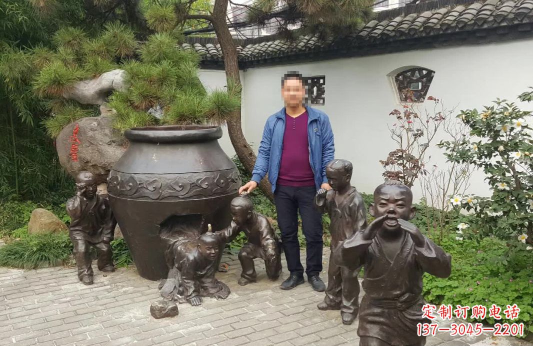 漯河园林司马光砸缸铜雕