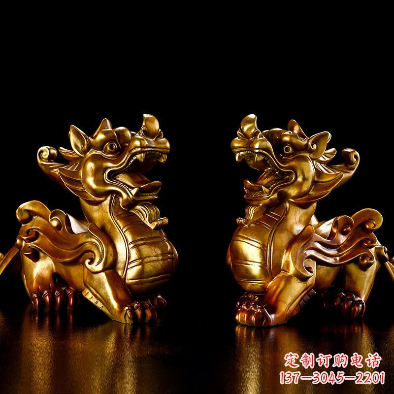 漯河招财黄铜貔貅雕塑摆件