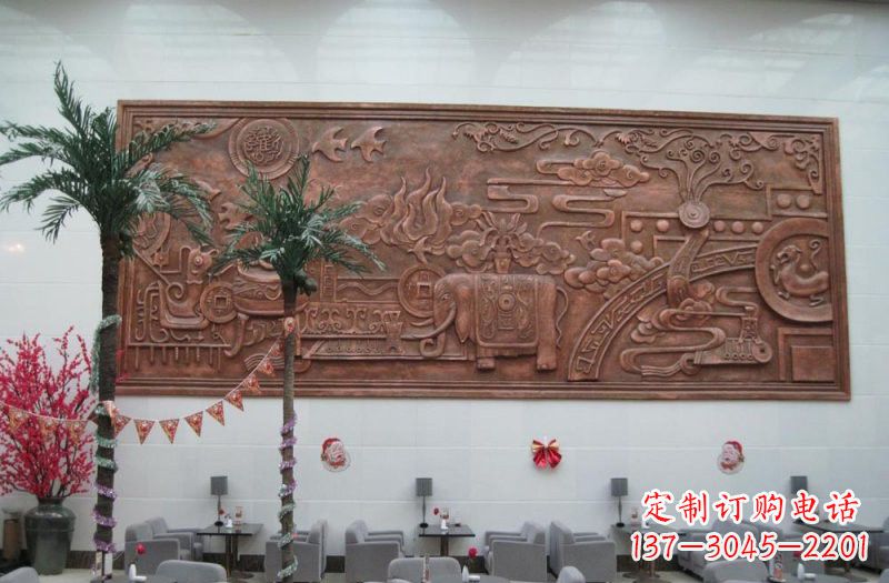 漯河招财进宝大象铜浮雕