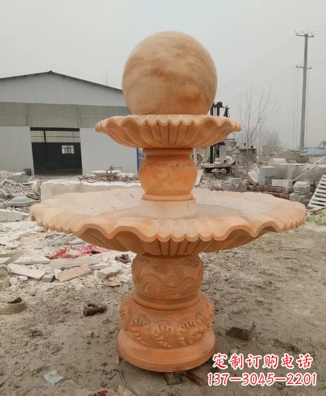 漯河招财双层风水球石雕