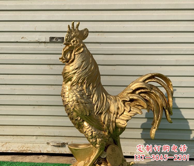 漯河招财元宝公鸡铜雕