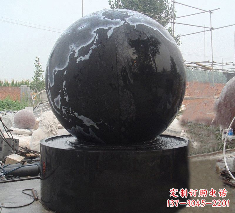 漯河中国黑风水球石雕