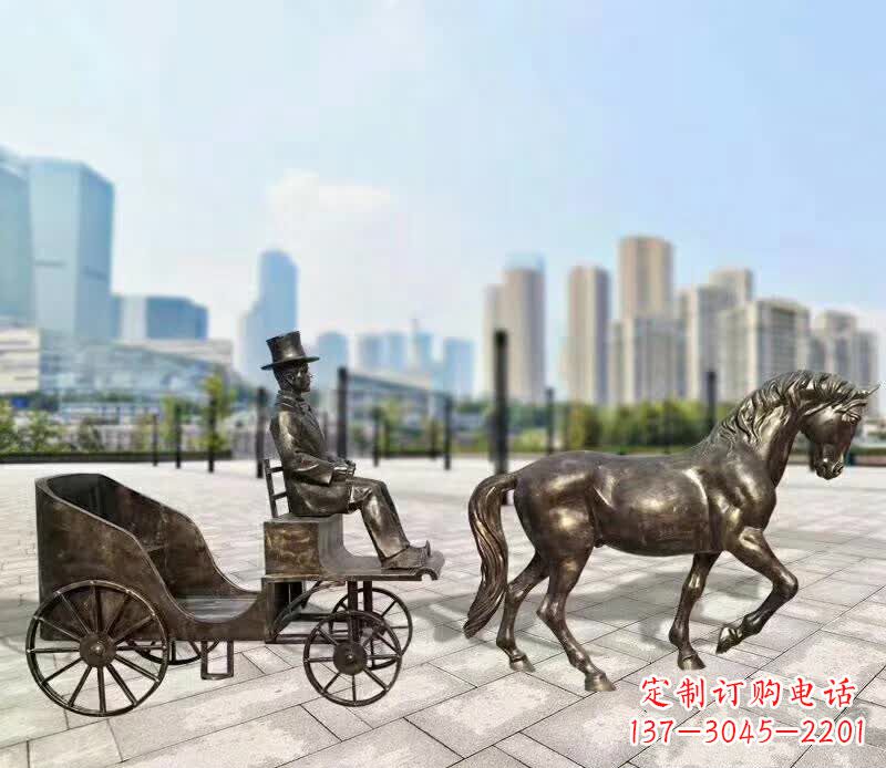 漯河铸铜广场马车雕塑