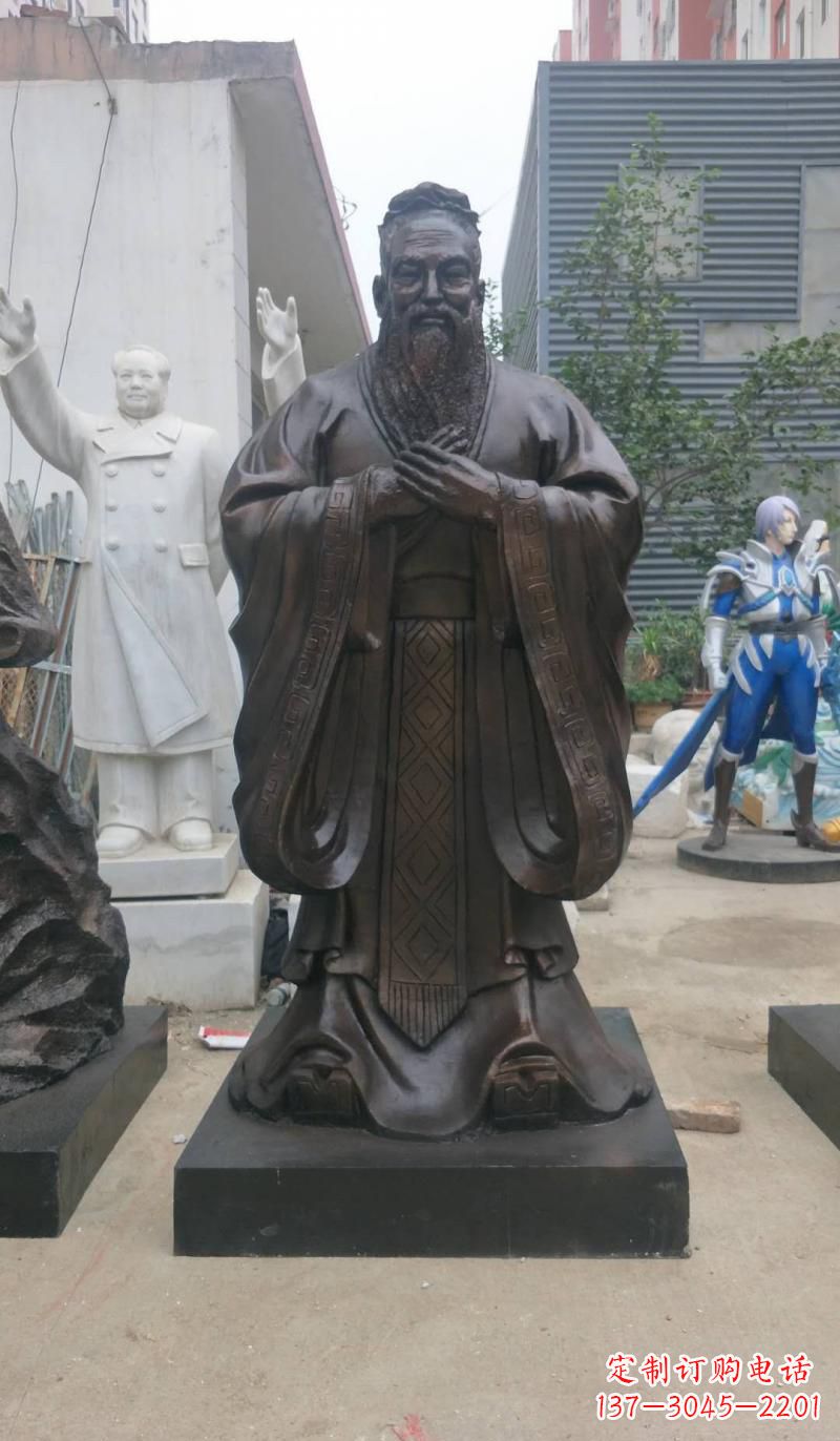 漯河铸铜孔子雕塑