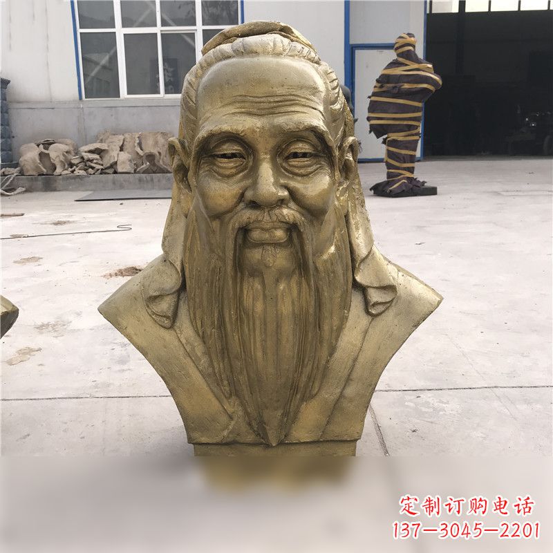 漯河铸铜孔子胸像雕塑