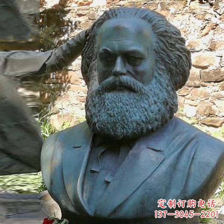 漯河铸铜名人无产阶级导师马克思头像雕塑