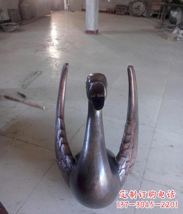 漯河铸铜天鹅公园动物铜雕